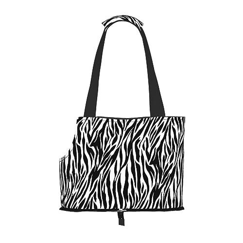 Mqgmz Haustier-Reisetasche und Taschensafe für Welpen und Katzen, Zebramuster, Mqgmz Haustier-Reisetasche und Taschensafe für Welpen und Katzen, Zebramuster, von MQGMZ