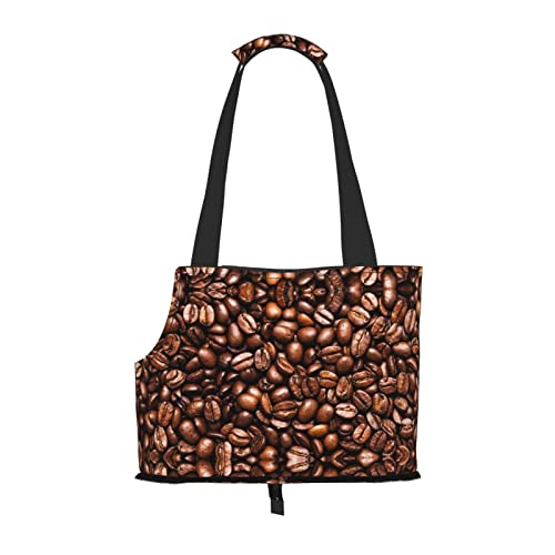 Mqgmz Haustier-Tragetasche mit lustigem Kaffeebohnen-Aufdruck, mit Tasche, Sicherheit – tolles Design von MQGMZ