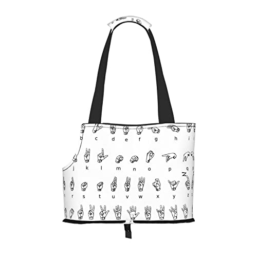 Mqgmz Hundetasche mit Alphabet-Aufdruck, Haustier-Reisetasche und Taschensafe für Welpen und Katzen von MQGMZ