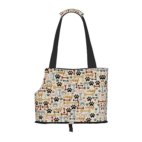 Mqgmz Hundetasche mit Pfotenabdruck-Motiv, Reisetasche, für Welpen, Katzen Mqgmz Hundetasche mit Pfotenabdruck-Motiv, Reisetasche, für Welpen, Katzen von MQGMZ