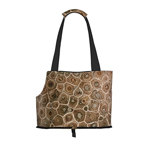 Mqgmz Petoskey Haustier-Reisetasche und Taschensafe für Welpen und Katzen, Steindruck von MQGMZ