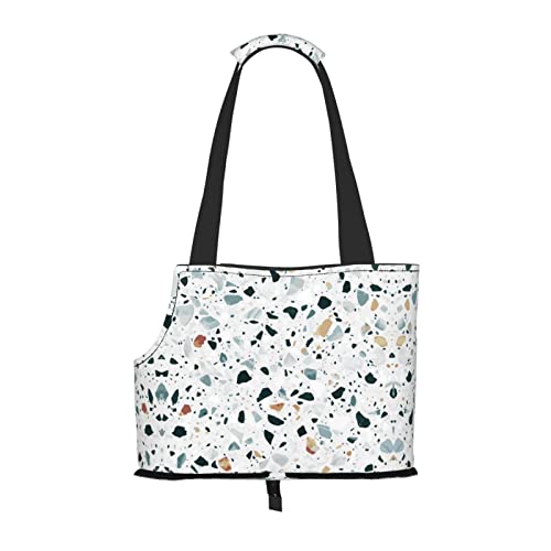 Mqgmz Terrazzo Haustier-Reisetasche und Taschensicher für Welpen, Katzen, Marmor, Pastell-Druck, Mqgmz Terrazzo Haustier-Reisetasche und Taschensicher für Welpen, Katzen, Marmor, Pastell-Druck, von MQGMZ