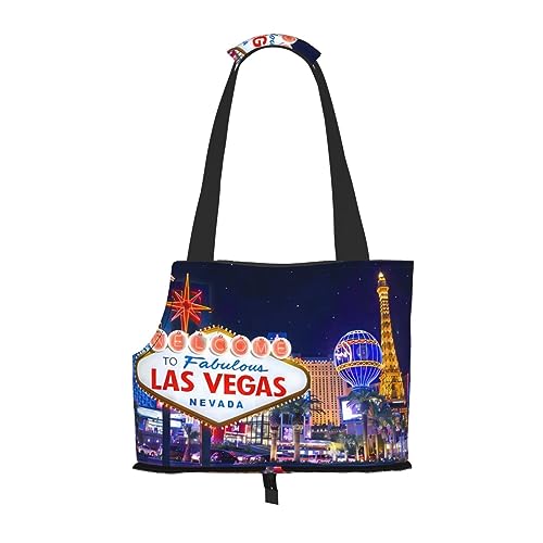 Mqgmz Tragetasche für Haustiere, Motiv: Las Vegas Night City, mit Tasche, tolles Design von MQGMZ