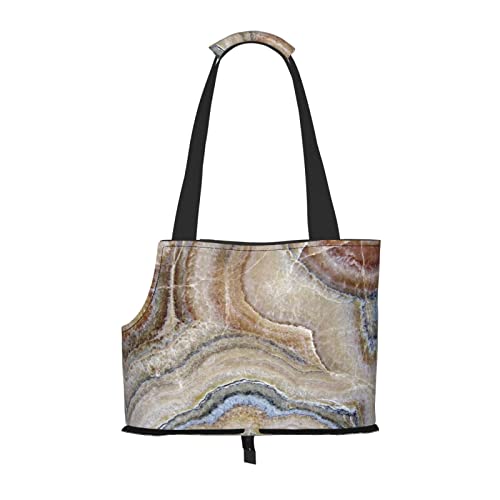 Mqgmz Tragetasche für Haustiere, Onyx-Stein, Blassblauer Druck, mit Taschensicherung für Welpen und Katzen Mqgmz Tragetasche für Haustiere, Onyx-Stein, Blassblauer Druck, mit Taschensicherung für Welpen und Katzen von MQGMZ