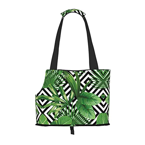 Mqgmz Tragetasche mit grünen Blättern von Palmen, tropische Pflanzendruck, mit Tasche, Sicherheit – tolles Design von MQGMZ