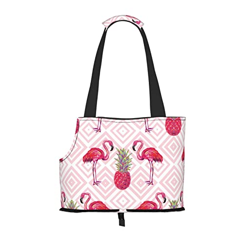 Mqgmz Tragetasche mit pinkem Flamingo-Ananas-Druck, mit Tasche, Sicherheit – tolles Design von MQGMZ