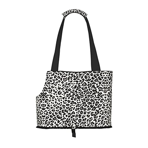Mqgmz Transporttasche für Haustiere, Leopardenmuster, mit Taschensicherung für Welpen und Katzen von MQGMZ