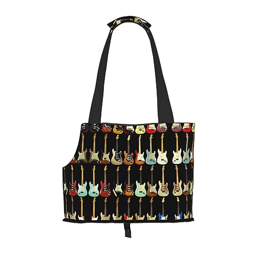 Mqgmz Transporttasche für Haustiere, Motiv: Gitarre, mit Tasche, für Welpen, Katzen, tolles Design von MQGMZ