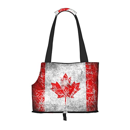 Mqgmz Transporttasche für Haustiere, Motiv: Kanada-Flagge und Tasche, sicher für Welpen und Katzen von MQGMZ