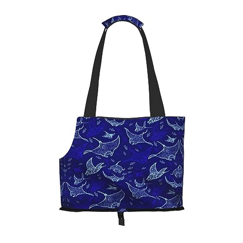 Mqgmz Transporttasche für Haustiere, Motiv: Manta Ray und Fische von MQGMZ