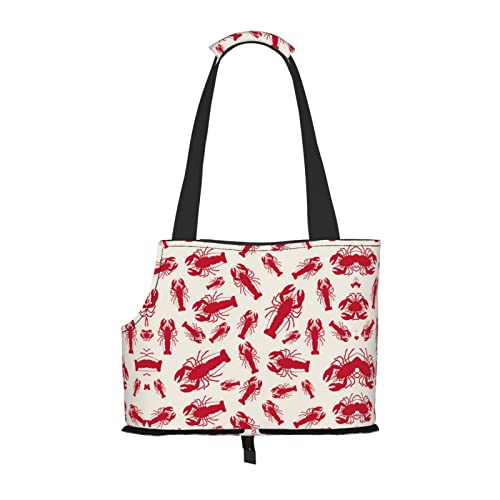 Mqgmz Transporttasche für Haustiere, mit Hummer-Aufdruck, mit Tasche, für Welpen und Katzen, von MQGMZ