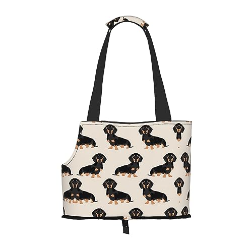 Mqgmz Transporttasche für Haustiere, niedlicher Hundeaufdruck, mit Taschensicherung für Welpen und Katzen von MQGMZ