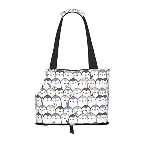 Mqgmz Transporttasche für Haustiere, niedlicher Pinguin-Druck, mit Tasche für Welpen, Katzen, von MQGMZ
