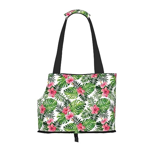 Mqgmz Transporttasche für Haustiere, tropische Blätter, für Welpen, Katzen, von MQGMZ