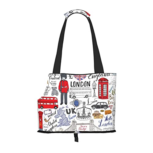 Mqgmz Transporttasche für Haustiere mit Aufschrift "I Love London", mit Taschensafe für Welpen und Katzen Mqgmz Transporttasche für Haustiere mit Aufschrift "I Love London", mit Taschensafe für Welpen und Katzen von MQGMZ