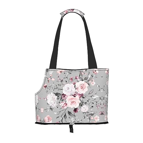 Mqgmz Transporttasche und Tasche für Welpen, Katzen, Blumendruck, von MQGMZ