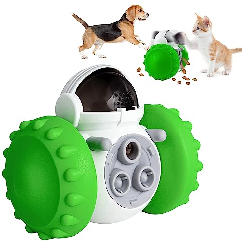 Interaktives Hundespielzeug, Leckerli-Spender, Hundespielzeug für Langeweile, Welpenleckerli-Ball-Spender, Spielzeug, automatisches langlebiges Puzzle-Spielzeug, langsamer Feeder zur Verbesserung des von MQLAE