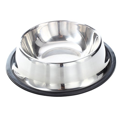 MQODLFP Edelstahl Futternapf w/Gummiring fur Haustier - 1# von MQODLFP