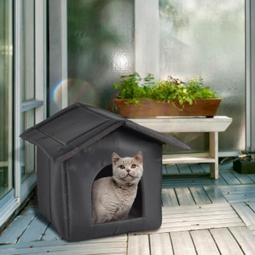 MQODLFP Katzenhaus, Wasserdicht, für Den Außenbereich, Hält Warm, Katzenhöhle, Nest, Lustig, Faltbar und Waschbar, für Kätzchen, Welpen, Haustiere MQODLFP Katzenhaus, Wasserdicht, für Den Außenbereich, Hält Warm, Katzenhöhle, Nest, Lustig, Faltbar und Waschbar, für Kätzchen, Welpen, Haustiere von MQODLFP