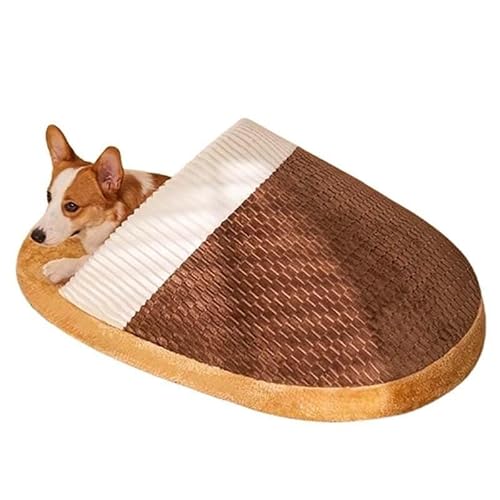 MQXDNFDC 2025 Hundebett in Slipperform, Schlummerkissen, Haustier-Komfortmatte, Katzenbett, Haustierbett, Höhlenbett für kleine, mittelgroße Hunde, Katzen, Haustier, Katze, Hundehütte, Braun, XL MQXDNFDC 2025 Hundebett in Slipperform, Schlummerkissen, Haustier-Komfortmatte, Katzenbett, Haustierbett, Höhlenbett für kleine, mittelgroße Hunde, Katzen, Haustier, Katze, Hundehütte, Braun, XL von MQXDNFDC