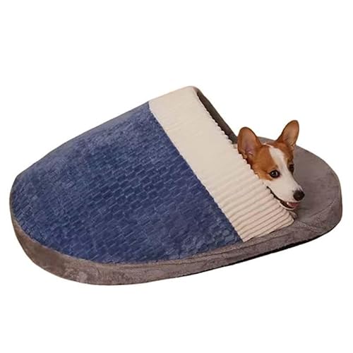 MQXDNFDC 2025 Hundebett in Slipperform, Schlummerkissen, Haustier-Komfortmatte, Katzenbett, Haustierbett, Höhlenbett für kleine, mittelgroße Hunde, Katzen, Haustierhaus, Braun, Größe XL (Blau, M) MQXDNFDC 2025 Hundebett in Slipperform, Schlummerkissen, Haustier-Komfortmatte, Katzenbett, Haustierbett, Höhlenbett für kleine, mittelgroße Hunde, Katzen, Haustierhaus, Braun, Größe XL (Blau, M) von MQXDNFDC