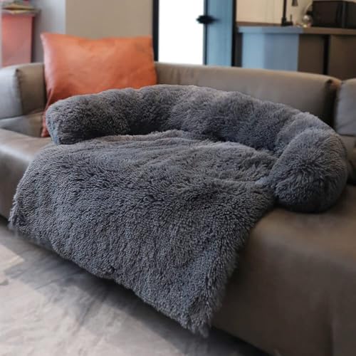 MQXDNFDC Beruhigendes Plüsch-Hundebett, luxuriöse Hundematte, Sofa, Fell-Katzensofa, Haustier-Couch-Möbelschutz mit rutschfester Unterseite, waschbar, weich, warm, Größe L, 90 x 80 x 13 cm MQXDNFDC Beruhigendes Plüsch-Hundebett, luxuriöse Hundematte, Sofa, Fell-Katzensofa, Haustier-Couch-Möbelschutz mit rutschfester Unterseite, waschbar, weich, warm, Größe L, 90 x 80 x 13 cm von MQXDNFDC