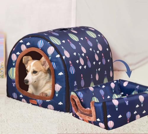 MQXDNFDC Extra große Hundehütte, 2-in-1, luxuriöse Hundehütte, Haustier-Katzenhöhle, tragbares, beruhigendes Bett, Anti-Angstkissen, weiches Zelt für mittelgroße und große Hunde (XL, 76 x 55 x 51 cm, MQXDNFDC Extra große Hundehütte, 2-in-1, luxuriöse Hundehütte, Haustier-Katzenhöhle, tragbares, beruhigendes Bett, Anti-Angstkissen, weiches Zelt für mittelgroße und große Hunde (XL, 76 x 55 x 51 cm, von MQXDNFDC