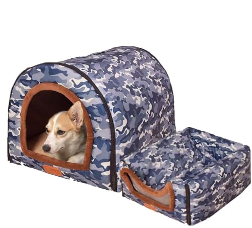 MQXDNFDC Extra großes Haustierhaus, Deluxe-Hundebett, Höhle, kuschelig, warm, abnehmbares Kissen, Haustiernest, Hundeschlafsack, Katzen/Welpen, Kuschelsack, Hundehütte, Haus (XL, 76 x 55 x 51 cm, MQXDNFDC Extra großes Haustierhaus, Deluxe-Hundebett, Höhle, kuschelig, warm, abnehmbares Kissen, Haustiernest, Hundeschlafsack, Katzen/Welpen, Kuschelsack, Hundehütte, Haus (XL, 76 x 55 x 51 cm, von MQXDNFDC
