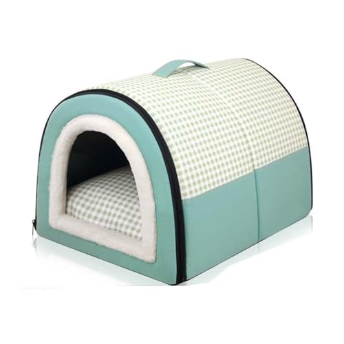 MQXDNFDC Hundebett, 2-in-1, großes Haustierhaus mit beruhigendem abnehmbarem Kissen, wasserdicht, rutschfest, faltbar, Anti-Angst, weich, warmes Bett für Hunde, Welpen, Katzen, Kaninchen, Größe M: 45 MQXDNFDC Hundebett, 2-in-1, großes Haustierhaus mit beruhigendem abnehmbarem Kissen, wasserdicht, rutschfest, faltbar, Anti-Angst, weich, warmes Bett für Hunde, Welpen, Katzen, Kaninchen, Größe M: 45 von MQXDNFDC