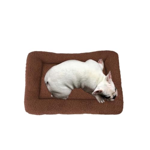 MQXDNFDC Hundebett, weich, warm, waschbar, Matratze, rutschfeste Unterseite, zusammenklappbar, Größe S, M, L, Haustierunterlage für kleine, mittelgroße und große Hunde (Kaffee, S) von MQXDNFDC