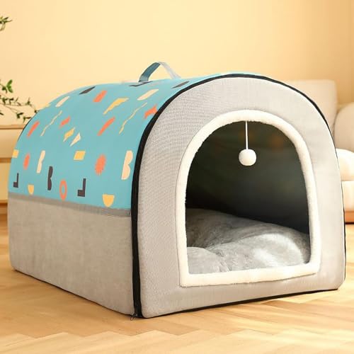 MQXDNFDC Tragbares 2-in-1-Haustierbett, für den Innenbereich, Hundehütte, faltbar, für Katzen, Hunde, Höhle, rutschfest, warm, Haustier-Unterschlupf, Schlafunterlage für Welpen, Kätzchen, Kaninchen MQXDNFDC Tragbares 2-in-1-Haustierbett, für den Innenbereich, Hundehütte, faltbar, für Katzen, Hunde, Höhle, rutschfest, warm, Haustier-Unterschlupf, Schlafunterlage für Welpen, Kätzchen, Kaninchen von MQXDNFDC