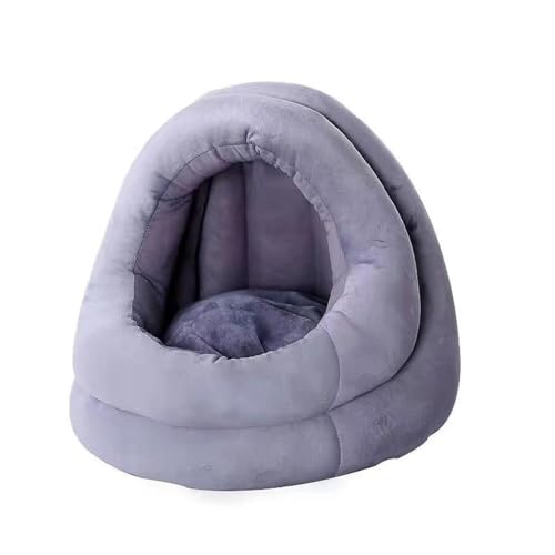 MQXDNFDC Weiches, warmes Hunde- und Katzenbett, Schlafnest mit abnehmbarem Kissen, für den Innenbereich, tragbares Haustierbett, Haustierhöhle, Kuschelkissen für Sofa, Bett, Boden (grau, 44 x 48 x 48 MQXDNFDC Weiches, warmes Hunde- und Katzenbett, Schlafnest mit abnehmbarem Kissen, für den Innenbereich, tragbares Haustierbett, Haustierhöhle, Kuschelkissen für Sofa, Bett, Boden (grau, 44 x 48 x 48 von MQXDNFDC