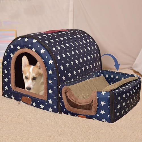 MQXDNFDC Weiches, warmes Hundebett, 2-in-1, Katzen-/Hundehütte, bequem, beheiztes Kissen, waschbarer Schlafkorb, Haustierbett, wasserdicht, Stil 4,75 x 55 x 55 cm MQXDNFDC Weiches, warmes Hundebett, 2-in-1, Katzen-/Hundehütte, bequem, beheiztes Kissen, waschbarer Schlafkorb, Haustierbett, wasserdicht, Stil 4,75 x 55 x 55 cm von MQXDNFDC