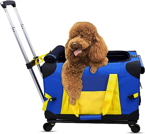 Hundewagen für kleine Hunde, Trolley Hund,Transportbox mit Rollen Hund von MR.BLACAT