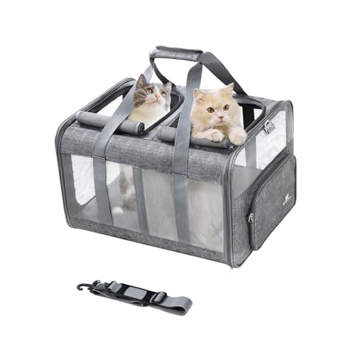 Katzen transportboxen für 2 Katzen，katzenrucksack für 2 Katzen，transportbox Katze groß 2 Katzen，transportbox 2 Katzen, für den Innen- und Außenbereich von MR.BLACAT