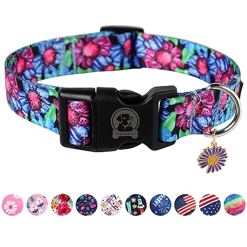 MR. CHUBBYFACE Hundehalsband für Frühling und Sommer, Blumenmuster, weich, verstellbar, für kleine, mittelgroße und große Hunde MR. CHUBBYFACE Hundehalsband für Frühling und Sommer, Blumenmuster, weich, verstellbar, für kleine, mittelgroße und große Hunde von MR.CHUBBYFACE