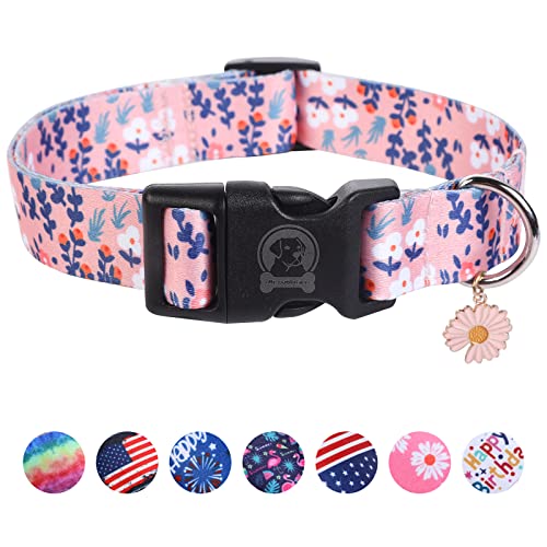 MR. CHUBBYFACE Hundehalsband mit Frühlingsblumen, weich, verstellbar, für kleine, mittelgroße und große Hunde MR. CHUBBYFACE Hundehalsband mit Frühlingsblumen, weich, verstellbar, für kleine, mittelgroße und große Hunde von MR.CHUBBYFACE