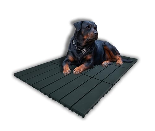 MrHN 6 Pack Hundehütte Bodenbelag - Zwinger Deck, Hundehütte Bodenbelag Outdoor, Zwinger Deck Bodenbelag für Hunde draußen, Statt Hundebox Tablett 42 x 28 Zwinger von MRHN