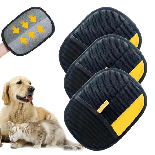 MRRTIME Pet Hair Remover Electrostatic Gloves, 2025 New Pet Hair Removal Glove for Cats & Dogs, Double-Sided Reusable Electrostatic Gloves for Couch, Clothing, Carpet (3Pcs) (3pcs) von MRRTIME