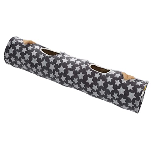 Cat Plush Tunnel Spielzeug Zusammenklappbarer Katzentunnel mit Ball Großer Raumdesign für Katzen Welpen Kätzchen Kaninchen Weiche Flanellmaterial 120 cm Länge 26 cm Durchmesser von MRSTORY