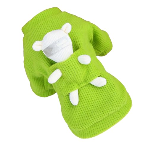 Hundepullover Verdickter Winterbekleidung Strickwolle Wolle Niedliche Bärenspielzeug Form Warme Kleidung für Hunde und Katzen Im und Winter aus Wollmaterial Gemacht (M) von MRSTORY