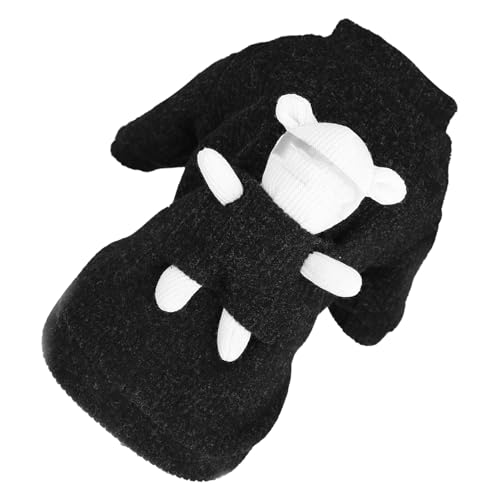 Hundepullover Verdickter Winterbekleidung Strickwolle Wolle Niedliche Bärenspielzeug Form Warme Kleidung für Hunde und Katzen Im und Winter aus Wollmaterial Gemacht (S) von MRSTORY
