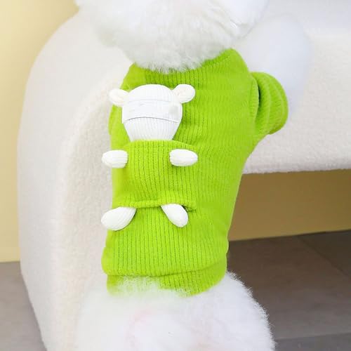 Hundepullover Verdickter Winterbekleidung Strickwolle Wolle Niedliche Bärenspielzeug Form Warme Kleidung für Hunde und Katzen Im und Winter aus Wollmaterial Gemacht (XL) von MRSTORY