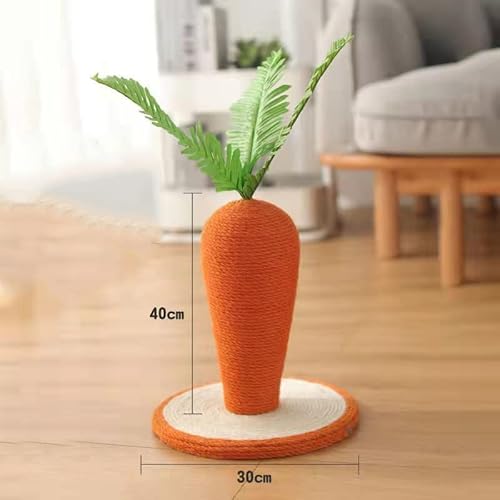 Katzenkratz nach Karottenform Weich Bequem Bequem Lebendige Schöne Dicke Sisal -Katzenkratzermatte für Kätzchen Erwachsene Katzen Multi Cat Haushalte Sisal Hanf Material (Groß) von MRSTORY