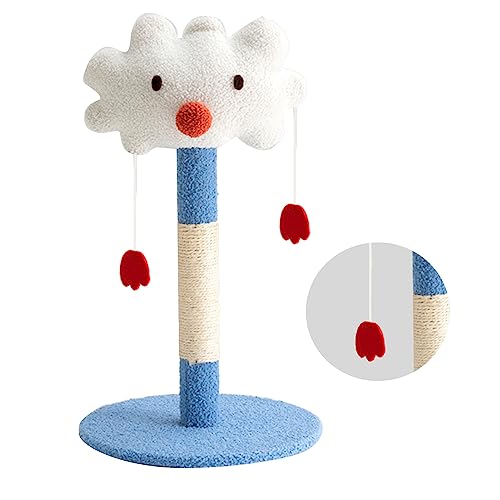 Katzenkratzer nach Sisal Wearsicher Niedlicher Kratzer Postbaum für Haustier Indoor Plush Sisal Holz Extra Große Basis (Typ 2) von MRSTORY
