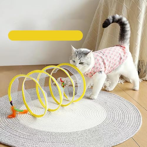 Katzentunnel in Form eines Faltbaren Designs Multifunktions Spielerisches Spielzeug für Katzen zu Hause oder Im Freien Material Stahldraht (Ratte) von MRSTORY