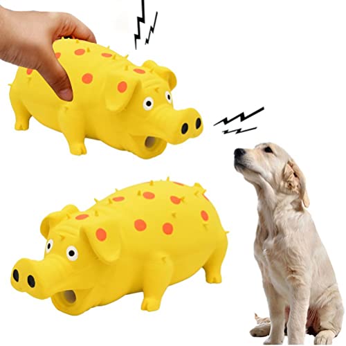 MRSTORY Gummischwein Quietschende Interaktive Hundespielzeug für Kleine Mittelgroße Große Hunde Kauen Spielzeug (B) von MRSTORY