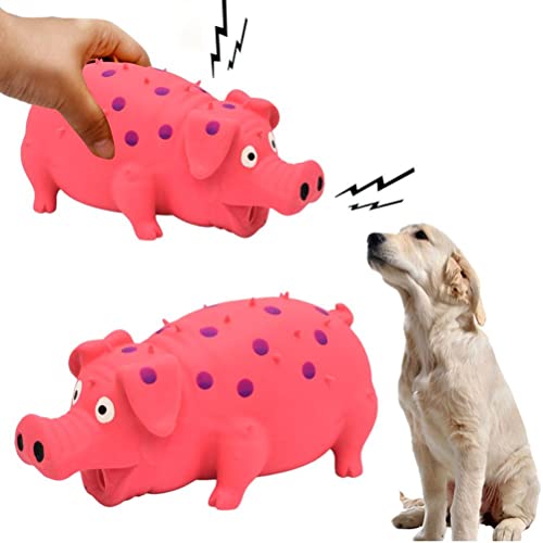 MRSTORY Gummischwein Quietschende Interaktive Hundespielzeug für Kleine Mittelgroße Große Hunde Kauen Spielzeug (C) von MRSTORY