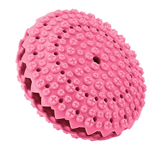 MRSTORY Hund Undichte Futterspielzeug Interaktive Bisszähne Reinigung Hundedüter Spielzeug für Hunde Welpen TPR Material 11 cm Durchmesser 5 cm Höhe (Rot) von MRSTORY