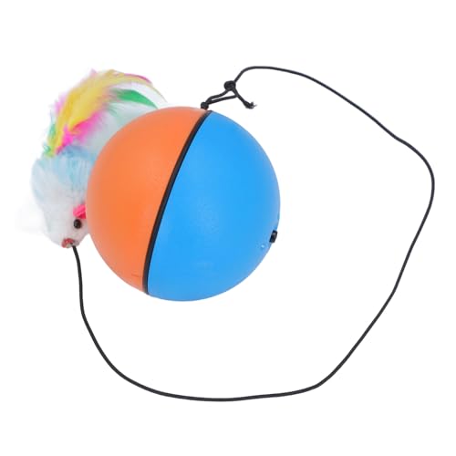 MRSTORY Intelligente Automatische Interaktive Kugelspielzeug für Katzenmaterial Security Plastik Kleiner Größe für Innen- und Außenseite (Blau Orange) von MRSTORY